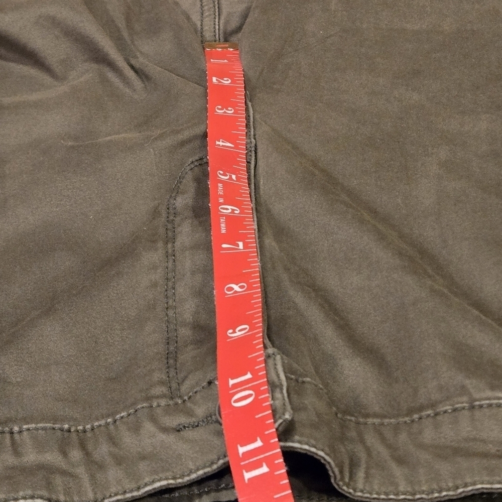 Buffalo David Bitton Pants Olive Midrise Stretch Skinny Ankle Grazer Women 16/36 - Picture 12 of 14
